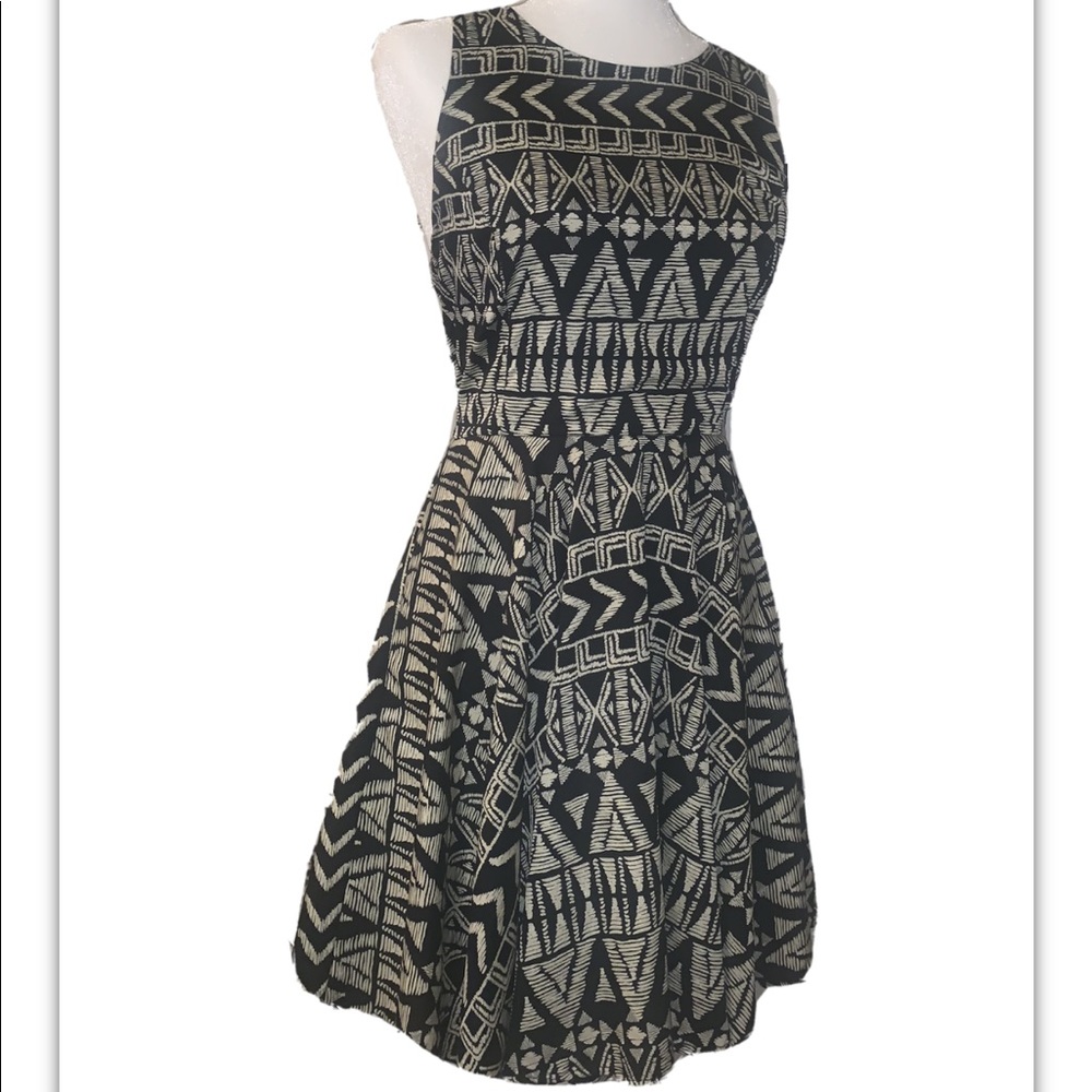 Black print dress